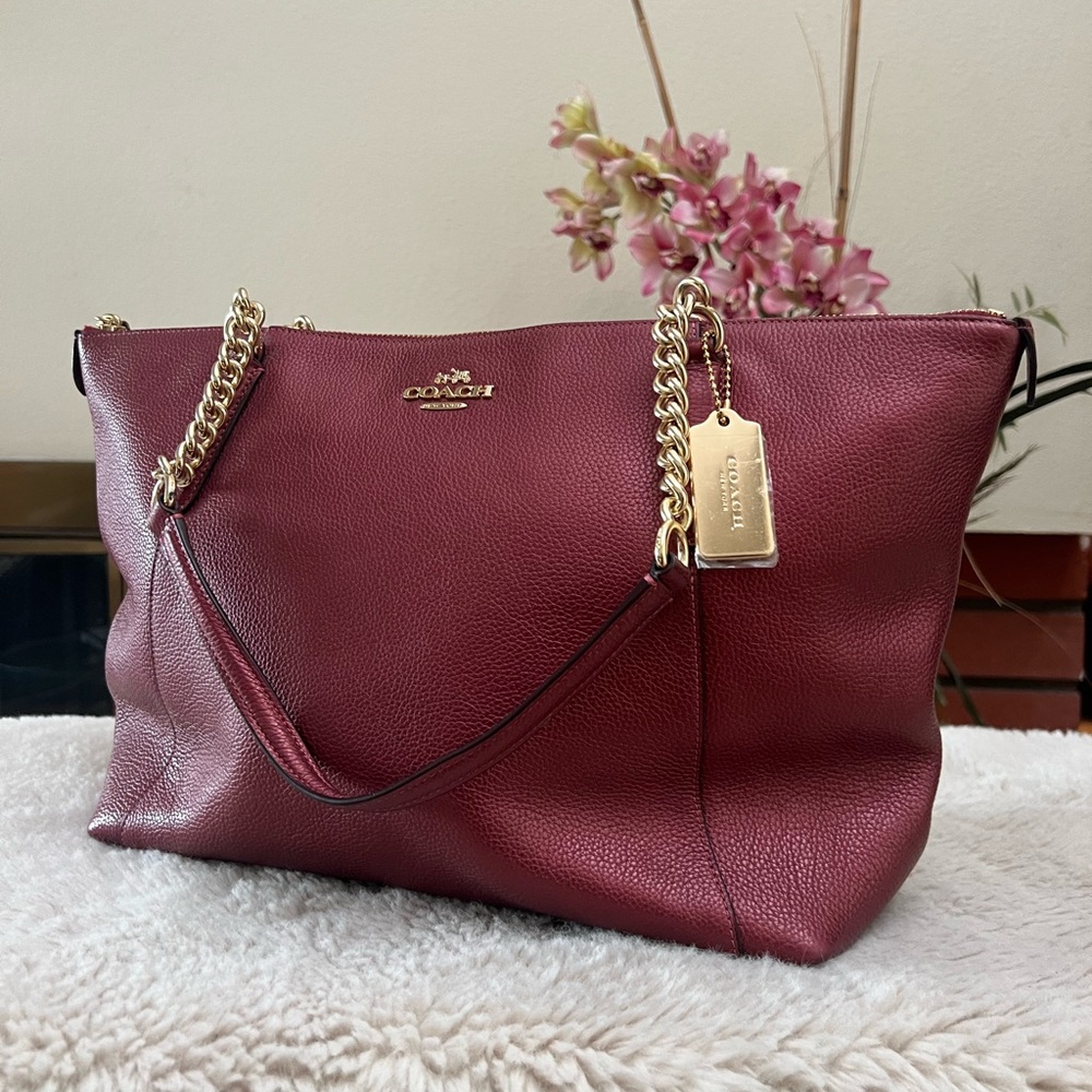 Metallic pink Coach purse NWT